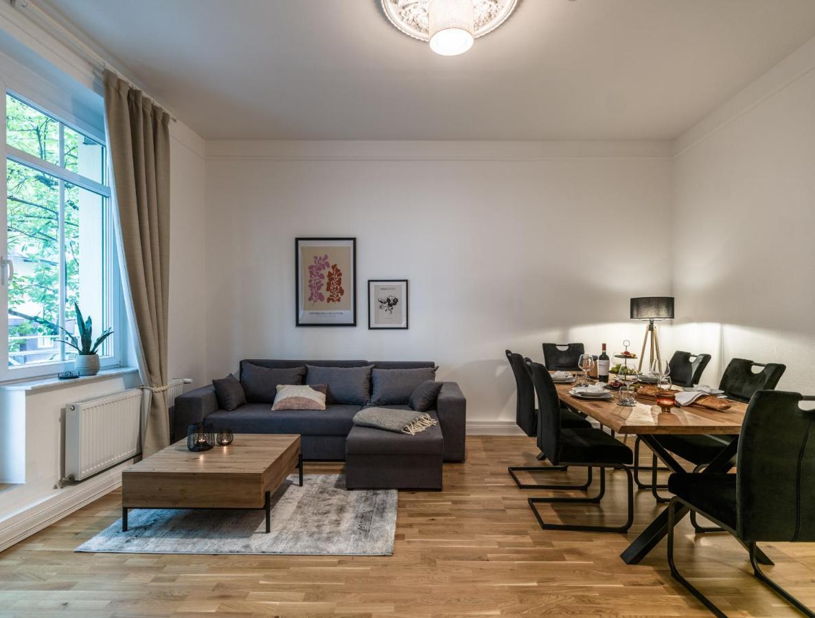 Hochwertige Altbauwohnung Im Modernen Stil In Wiesbaden - Kueche - Terrasse - Wlan - Zentral Bagian luar foto